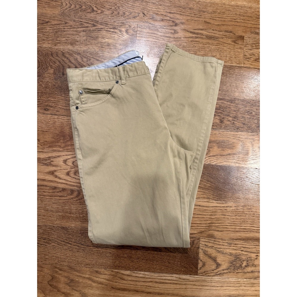 Peter Millar Men's Lightweight Khaki Tan Chino Pants 36x31 with 5 Pockets